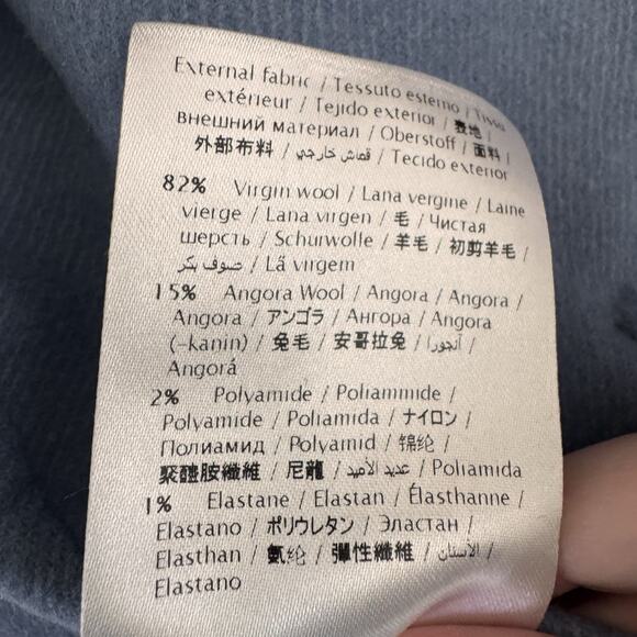 Valentino Blue Angora Wool Blazer Jacket 42 NWT Luxury Minimalist $3990 - Picture 13 of 14